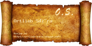 Ortlieb Sára névjegykártya